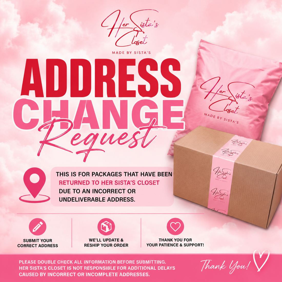 RETURN TO SENDER — Address Change Request