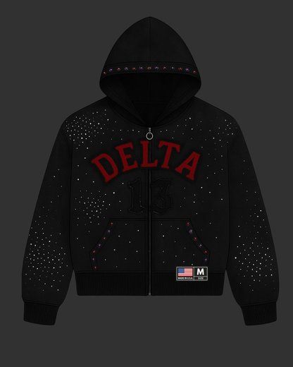 Crimson Clarity Hoodie (BLACK) PRE ORDER